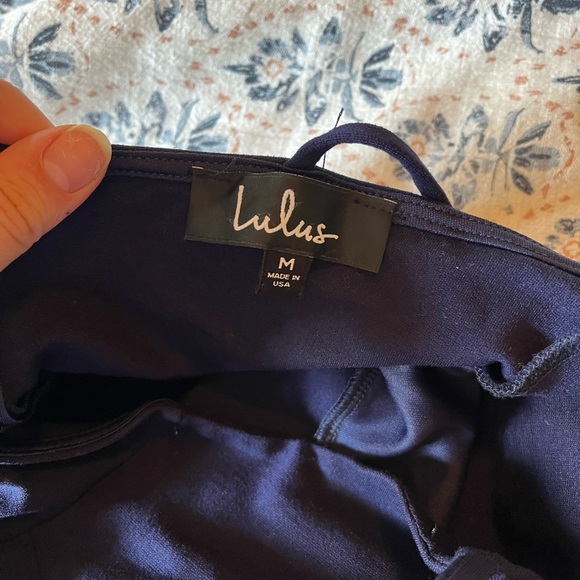 Lulu's Dresses Lulus Don't Tell 'Em Navy Blue Bodycon Midi Dress Women’s Medium - Picture 5 of 8